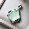 高冰种阳绿俏色佛在我心18k白金钻石镶嵌 商品缩略图0