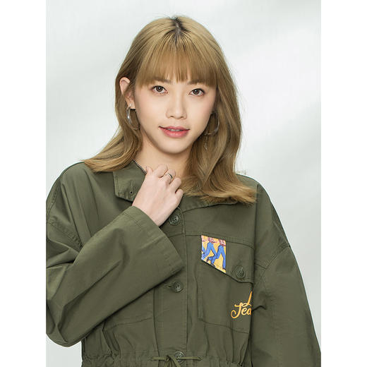 Lee商场同款21春夏新舒适橄榄色女工装休闲夹克外套L435856CSANL 商品图3