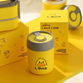 【只做暖心派 密封保鲜 迷你便携】小黄鸭早餐杯带盖便携随手杯伴手礼杯子不锈钢汤杯小礼品