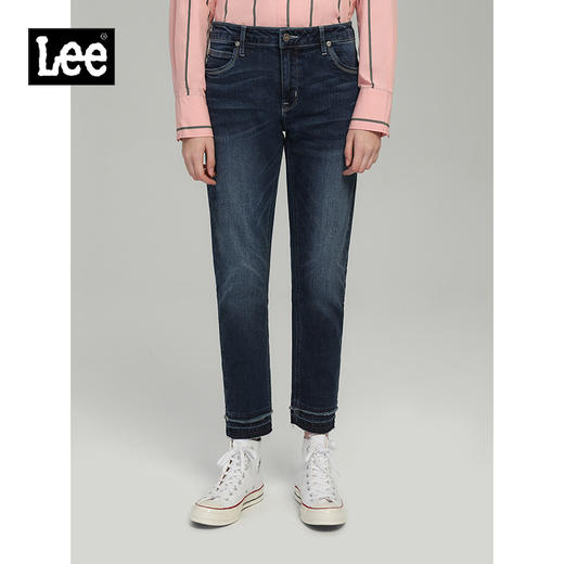 【尺码25】Lee商场同款弹力牛仔裤女401版型中腰小脚九分裤潮LWZ4013AZ71V 商品图0