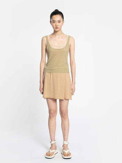 2022新款女士丝光羊毛混纺12针双股吊带背心 商品图1