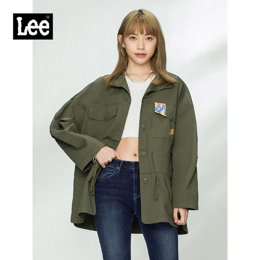 Lee商场同款21春夏新舒适橄榄色女工装休闲夹克外套L435856CSANL 商品图0