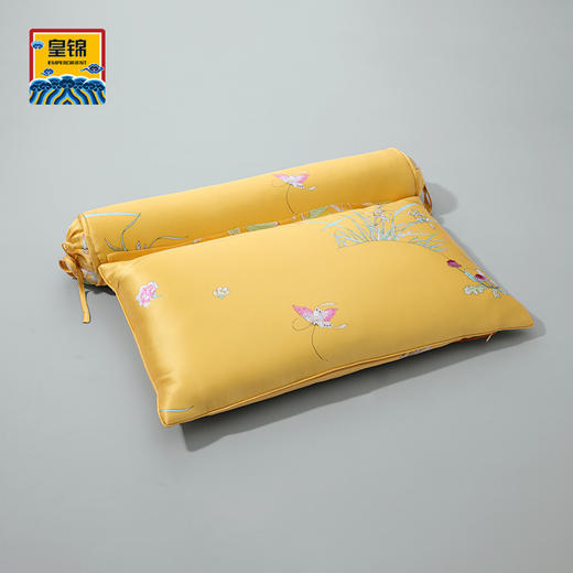 【皇锦】印花真丝护颈椎枕头桑蚕丝枕头·满庭芳 商品图0