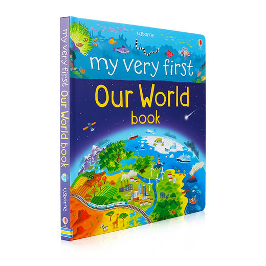 Usborne尤斯伯恩英文原版My Very First Our World Book我们的世界 儿童地理知识科普读物精装 幼儿英语启蒙认知绘本撕不烂纸板书 商品图0