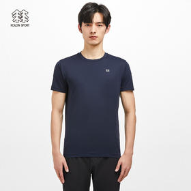 KOLONSPORT可隆短袖男款防晒UPF50+上衣运动弹力体恤户外吸湿T恤LHRT2MN213