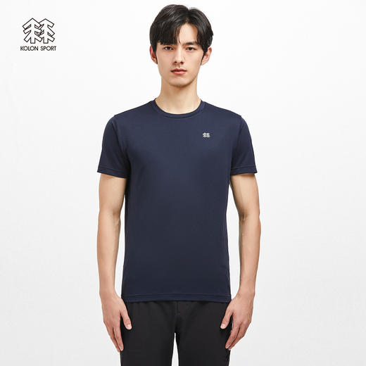 KOLONSPORT可隆短袖男款防晒UPF50+上衣运动弹力体恤户外吸湿T恤LHRT2MN213 商品图0
