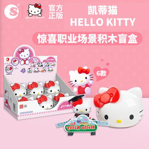 正版授权三丽鸥hellokitty凯蒂猫积木拼装扭蛋积木公仔手办六一玩具 商品图0