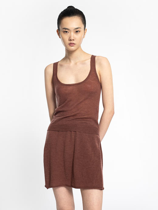 2022新款女士丝光羊毛16针单股吊带背心 商品图1