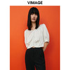VIMAGE/纬漫纪夏季新品V领宫廷袖简约大方短款小上衣V1709330 商品缩略图4