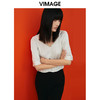 VIMAGE/纬漫纪夏季新品V领宫廷袖简约大方短款小上衣V1709330 商品缩略图3