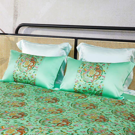 【皇锦】印花被套三件套·龙凤和合 商品图2
