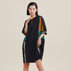 谜底短袖连衣裙2022夏季新款轻时尚撞色拼接休闲连帽225ML6046 商品缩略图0