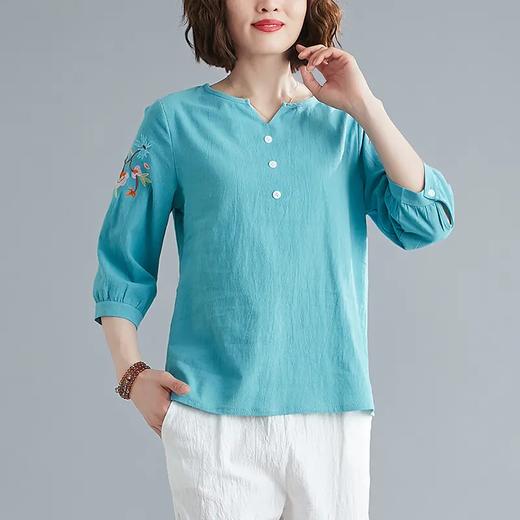 SJM-妈妈夏季七分袖T恤女 商品图2