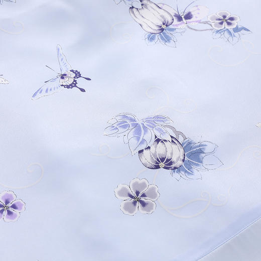 【皇锦】真丝方毯儿童蚕丝被·瓜蝶连绵 商品图3