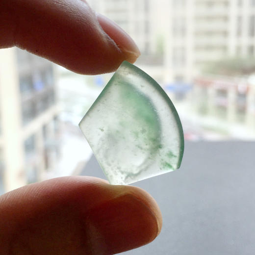 高冰种阳绿俏色佛在我心18k白金钻石镶嵌 商品图11