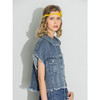 Lee商场同款22春夏新品短身款蓝女无袖夹克马甲LWT0024145PN-167 商品缩略图3