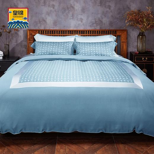 【皇锦】暖真丝被套印花空调桑蚕丝三件套·几何纹 商品图0