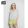Lee商场同款22春夏新品黄绿色条纹女短袖衬衫潮LWT002416101-431 商品缩略图0