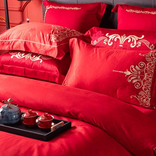 多喜爱 婚庆床上用品四件套 臻爱/鸿运当头/幸福绽放（红）/为爱绽放 cs 商品图1