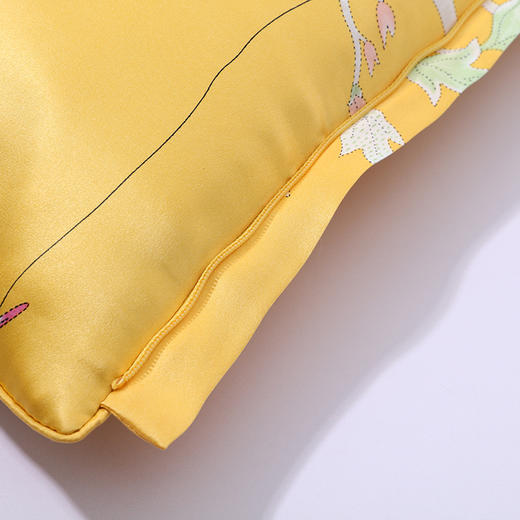 【皇锦】印花真丝护颈椎枕头桑蚕丝枕头·满庭芳 商品图2