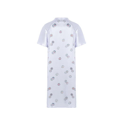 【皇锦】中式拼接真丝睡衣连衣裙 商品图4