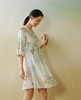 【皇锦】七分袖交叠领连衣裙 商品缩略图0