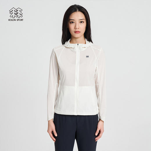 KOLONSPORT可隆皮肤衣女款防泼水风衣防风户外休闲衣夹可收纳上衣LKJK2MN144 商品图4