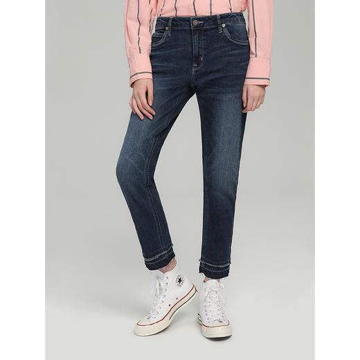 【尺码25】Lee商场同款弹力牛仔裤女401版型中腰小脚九分裤潮LWZ4013AZ71V 商品图4