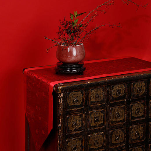 【皇锦】织锦桌旗-皮球花 商品图1