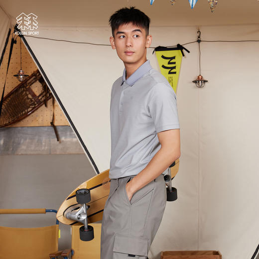 KOLONSPORT可隆POLO衫男款速干衣防晒短袖男士运动上衣保罗衫LHPT2MT535 商品图0