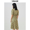 VIMAGE/纬漫纪夏季新款印花时尚气质宫廷袖连衣裙V1707334 商品缩略图5