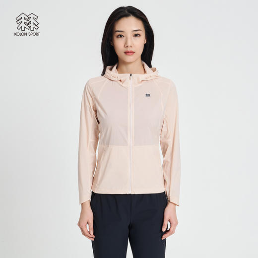 KOLONSPORT可隆皮肤衣女款防泼水风衣防风户外休闲衣夹可收纳上衣LKJK2MN144 商品图2