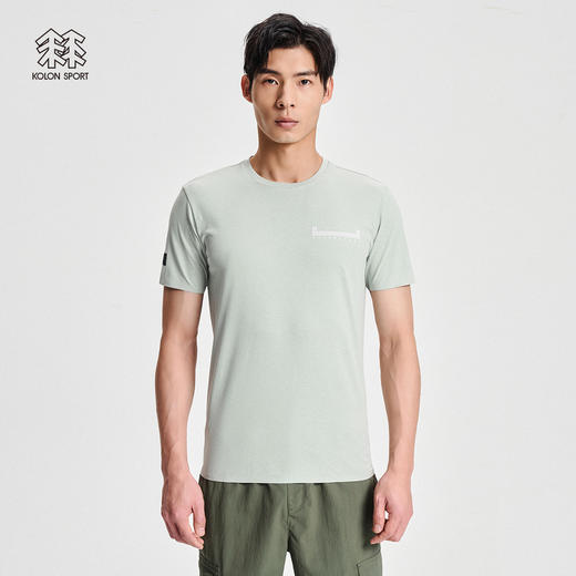 KOLONSPORT可隆户外休闲衣速干运动上衣弹力打底男款防晒短袖T恤LHRT2MT567 商品图2