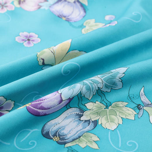 【皇锦】印花吊带真丝睡裙睡衣·瓜蝶连绵 商品图1