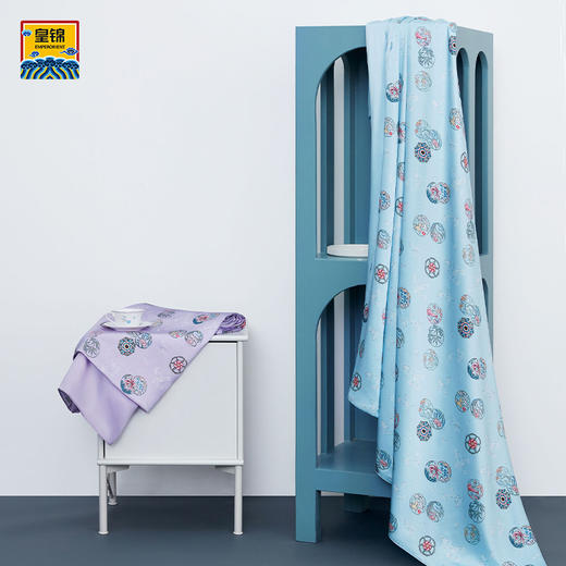 【皇锦】真丝被套印花单人桑蚕丝被套·皮球花 商品图0