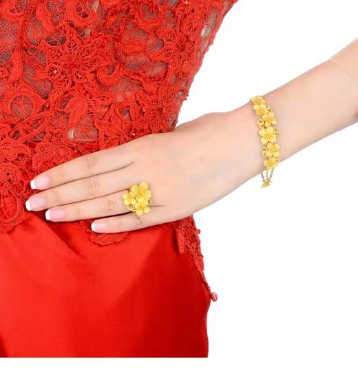 【计价黄金】2楼周生生婚嫁系列绣球花婚套（（计价黄金价格随每日金价浮动，下单前请咨询客服） 商品图8