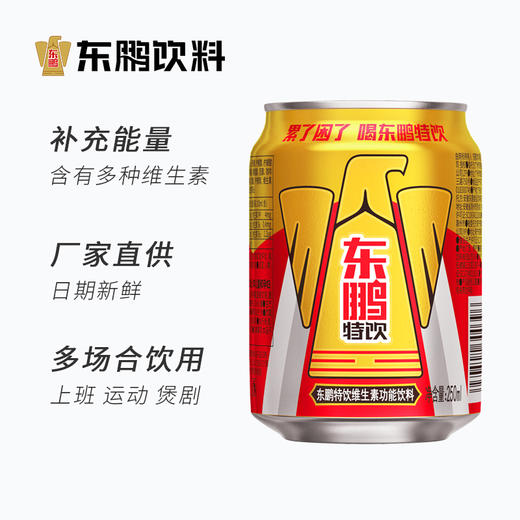 东鹏特饮维生素功能饮料250ML*24罐/整箱维生素抗疲劳功能饮料 商品图3
