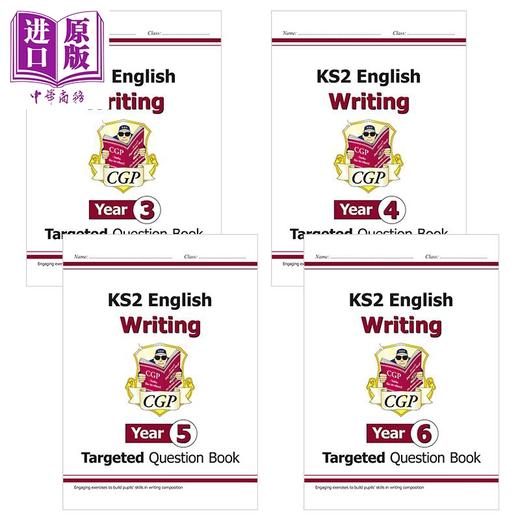 英国CGP原版 KS2 English Writing Targeted Question Book 英语 写作针对问题书套装4册 小学3-6年级 含答案 商品图0