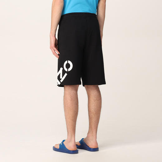 【一】KENZO 高田贤三 男士箭头标识印花针织运动短裤 男士短裤 黑色 FC55 PA731 4MS 99 商品图1