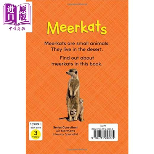 【中商原版】Reading Gems Fact Finders Meerkats Level 1 宝石百科小读本1级 猫鼬 分级阅读 英文原版 儿童动物科普读物 商品图1