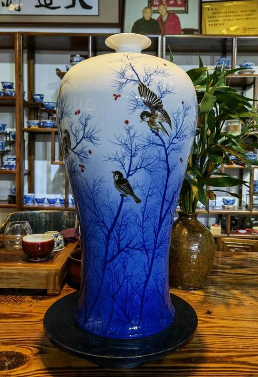 曹细毛：青花釉里红〈生命阳光>梅瓶 商品图0