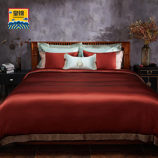 【皇锦】桑蚕丝素色被套三件套·五行 商品图0