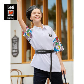 【Keith Haring联名】Lee21新品宽松白色女短袖T恤L440002YVK14