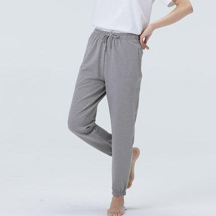 丨有机丨素道棉薄款针织裤 男女同款夏季宽松卫裤 休闲运动长脚裤 商品图4