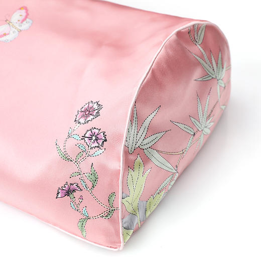 【皇锦】真丝印花半圆形荞麦枕-满庭芳 商品图2