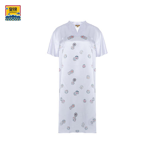 【皇锦】中式拼接真丝睡衣连衣裙 商品图1