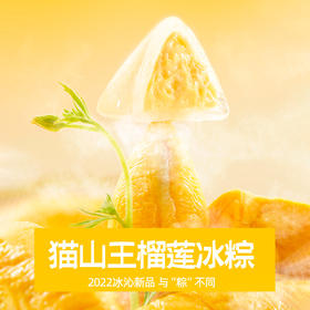 「一口爆浆真榴莲」 端午节与粽不同 q弹冰皮 果肉多到溢出来 开袋即食 榴芒一刻榴莲/芒果冰粽礼盒 432g/盒 水晶粽子 冰淇淋口感 一年就一阵儿 自用送礼皆可