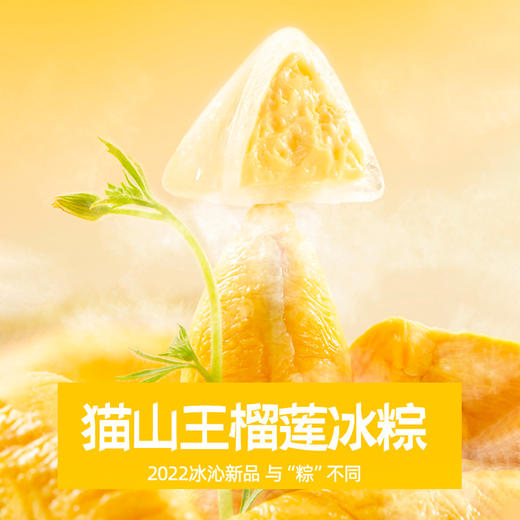 「一口爆浆真榴莲」 端午节与粽不同 q弹冰皮 果肉多到溢出来 开袋即食 榴芒一刻榴莲/芒果冰粽礼盒 432g/盒 水晶粽子 冰淇淋口感 一年就一阵儿 自用送礼皆可 商品图0