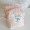 豆腐包 BLEU et ROSE ins风立体格纹大容量便携化妆包 小号/大号 商品缩略图2