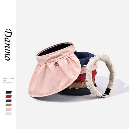 买1送1DANMO旦茉贝壳黑胶防晒帽大帽檐更防晒修饰脸型显瘦 商品图5